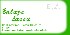 balazs lassu business card